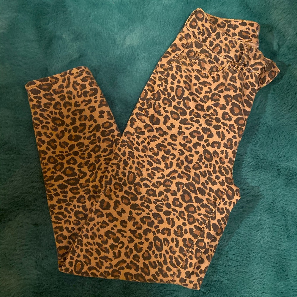 high waisted cheetah pants